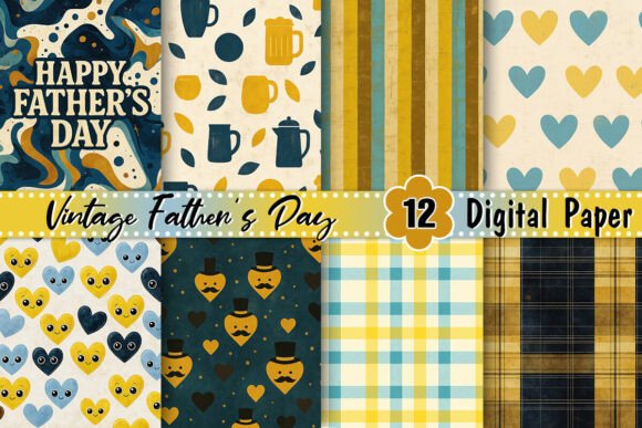Download Vintage Father's Day Pattern - Premium Resources