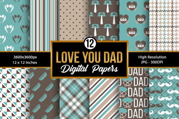 Download Father's Day Pattern, Dad Digital Papers - Father's day pattern Collection