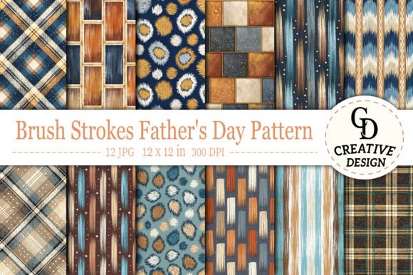 Download Brush Strokes Father's Day Pattern - Father's day pattern Collection