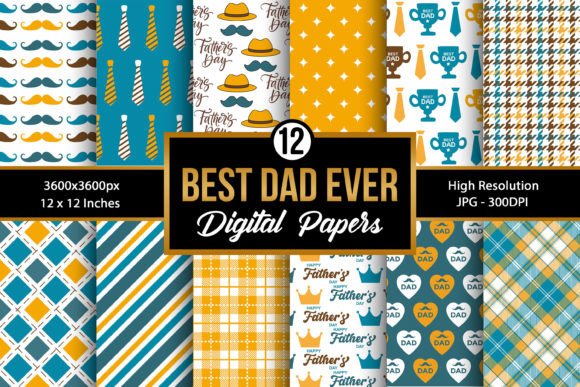 Download Father's Day Pattern Digital Papers - Premium Resources