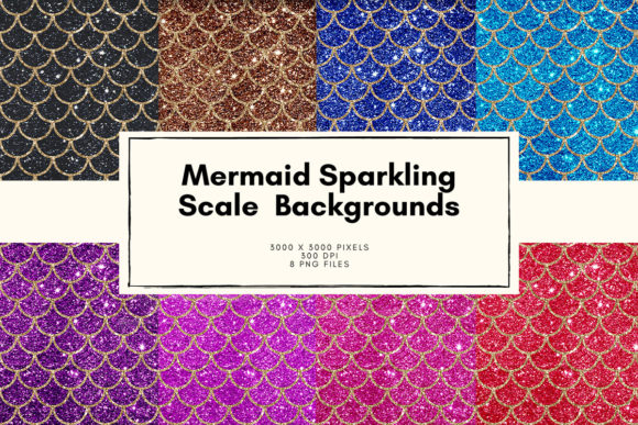 Download Gold Mermaid Colorful Digital Paper - Colorful digital paper Collection