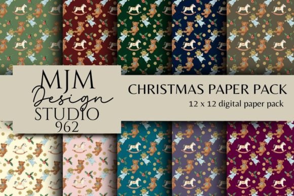 Download Vintage Christmas Digital Paper 12x12 - Paper 12x12 Collection