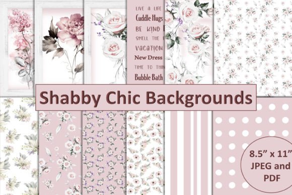 Download Shabby Chic Background Paper JPEG &amp; PDF - Shabby Collection