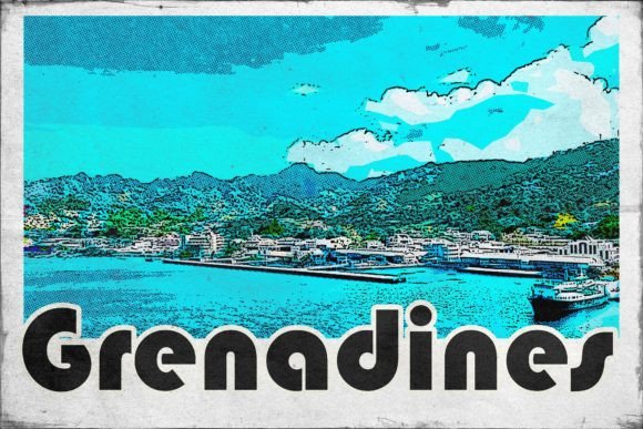 Download Grenadines Carribean Retro Poster - Carribean Collection