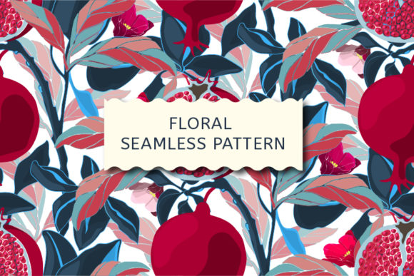 Download Pomegranate Vector Pattern and Element - Vector Collection