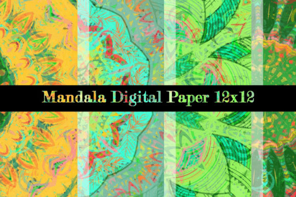 Download Mandala Digital Paper 12x12 90 - Paper 12x12 Collection