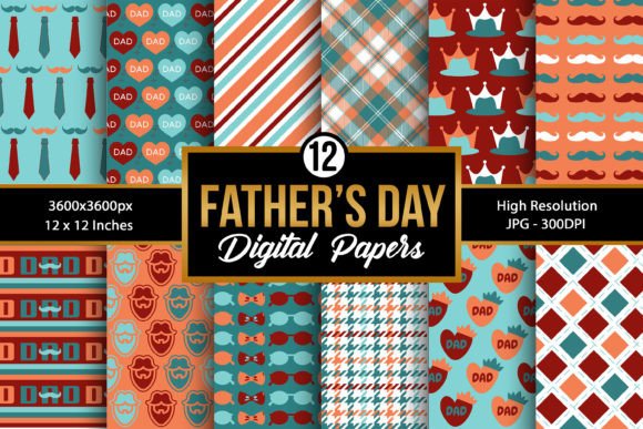 Download Father's Day Pattern Digital Papers - Premium Resources